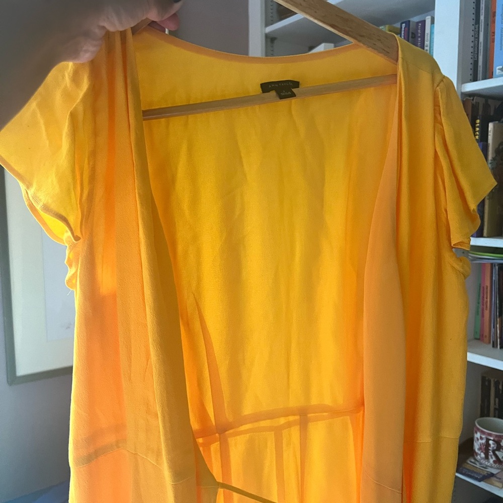 Yellow Ann Taylor wrap dress